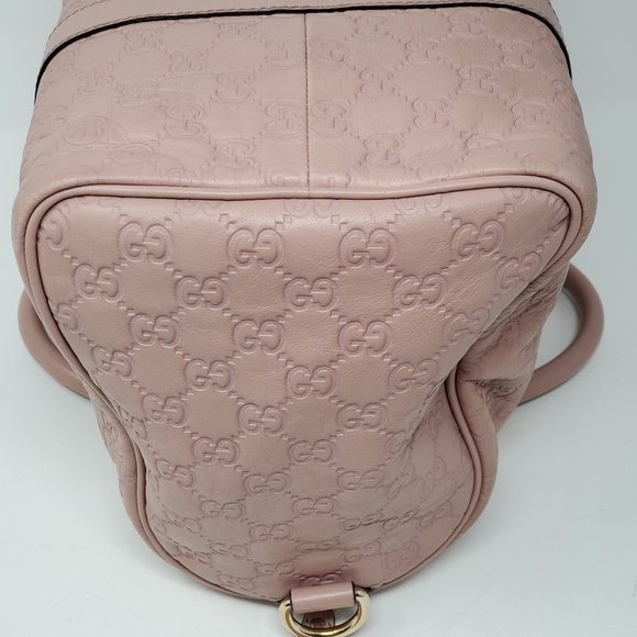 100% Auth Gucci Boston Light Pink Leather Bag - Picture 11 of 16
